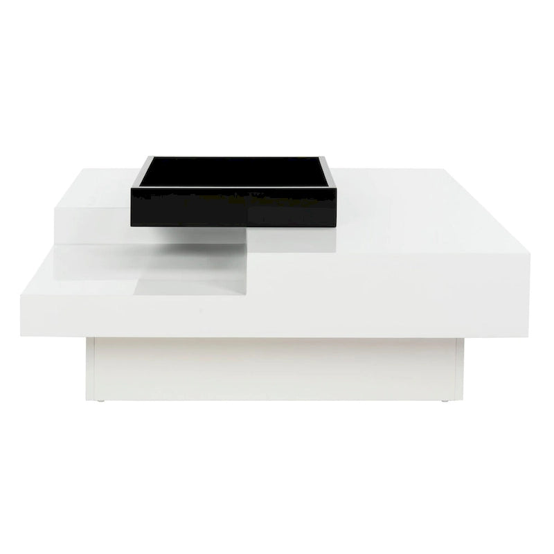 SAFAVIEH Phylis White/ Black Coffee Table - 35.4 x 35.4 x 11.8 - 35Wx35Dx12H
