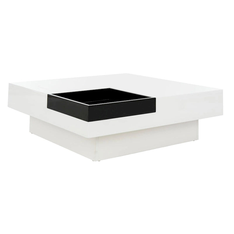 SAFAVIEH Phylis White/ Black Coffee Table - 35.4 x 35.4 x 11.8 - 35Wx35Dx12H