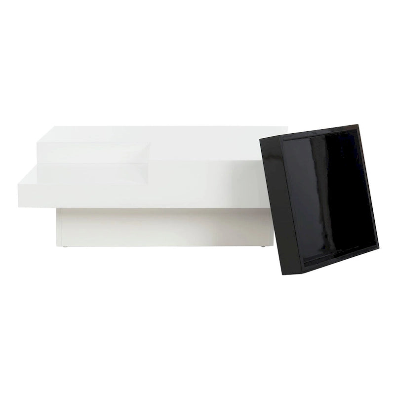 SAFAVIEH Phylis White/ Black Coffee Table - 35.4 x 35.4 x 11.8 - 35Wx35Dx12H