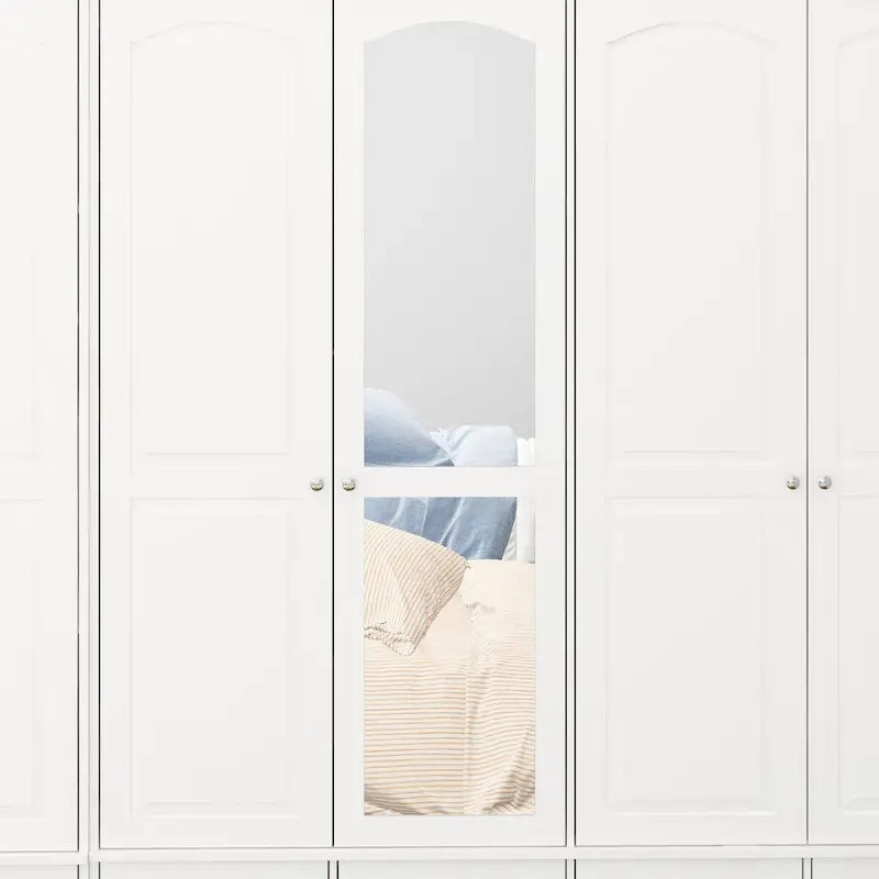 78.7H Combo Twin Wardrobe Set Elegance Meets Utility Armoires Closet