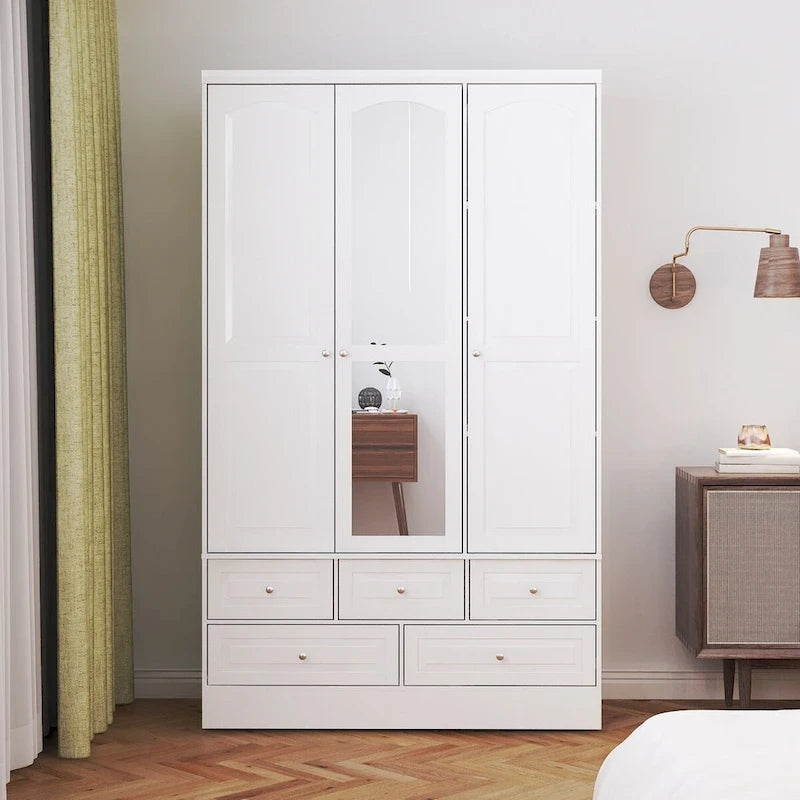 78.7H Combo Twin Wardrobe Set Elegance Meets Utility Armoires Closet