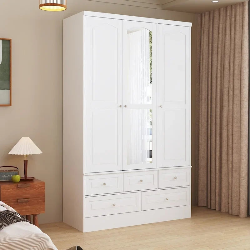 78.7H Combo Twin Wardrobe Set Elegance Meets Utility Armoires Closet