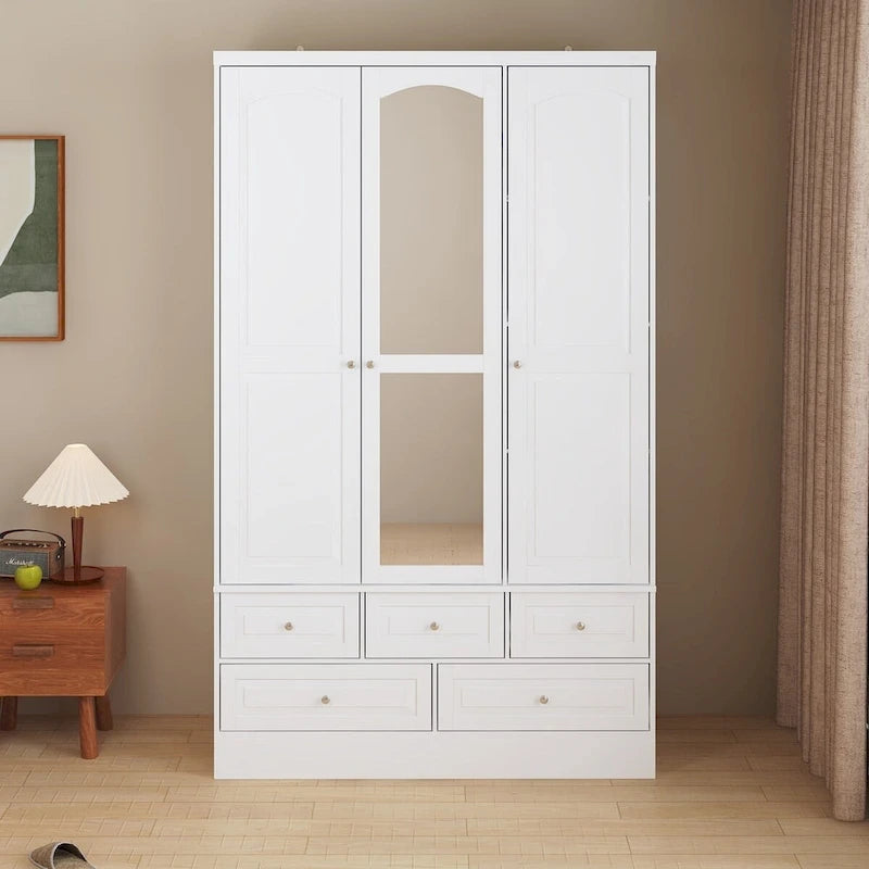 78.7H Combo Twin Wardrobe Set Elegance Meets Utility Armoires Closet