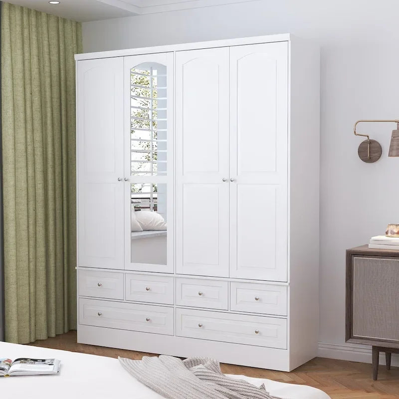 78.7H Combo Twin Wardrobe Set Elegance Meets Utility Armoires Closet