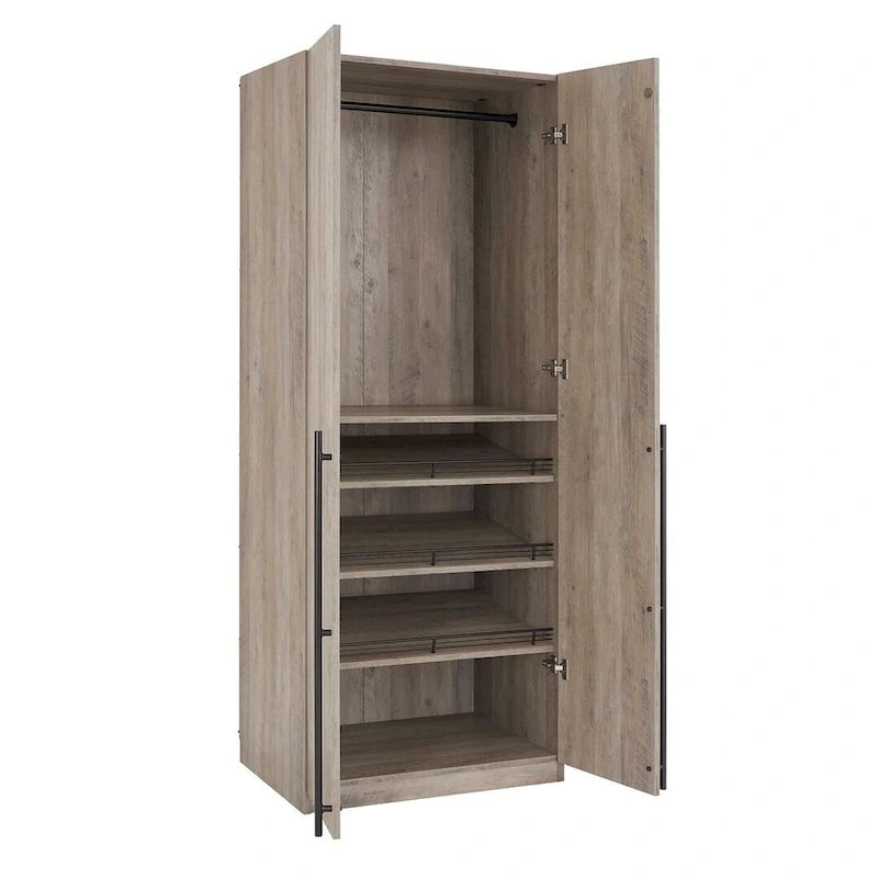 Manhattan Comfort Lee Modern 3.0 Freestanding Wardrobe Closet Armoire Set of 3