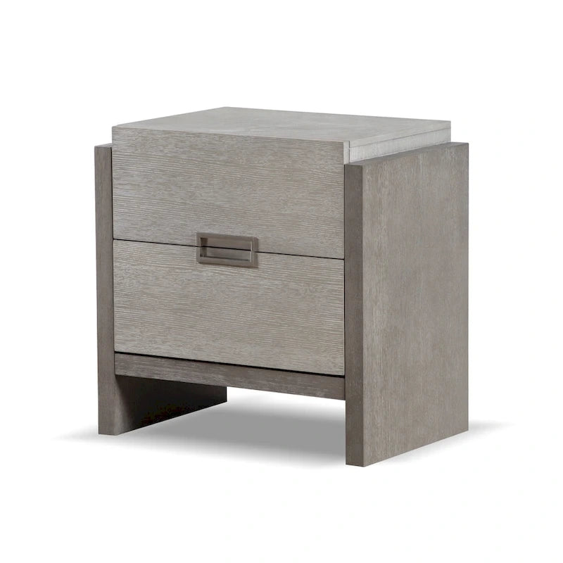Furniture of America Cruz Contemporary Gray Solid Wood Panel 5-Piece Bed, 2 Nightstand, Dresser and Mirror Bedroom Set