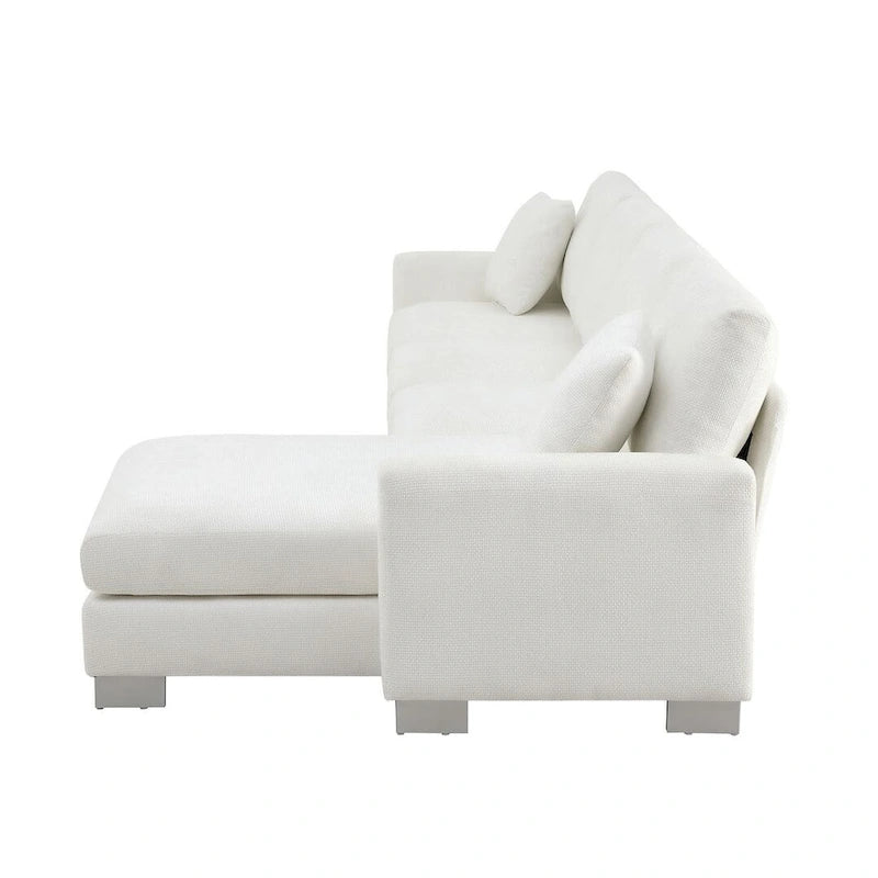 Oversized Sectional Couch with Chaise Lounge, L-shaped Chenille Sectional Sofa for Living Room,Apartment,Office