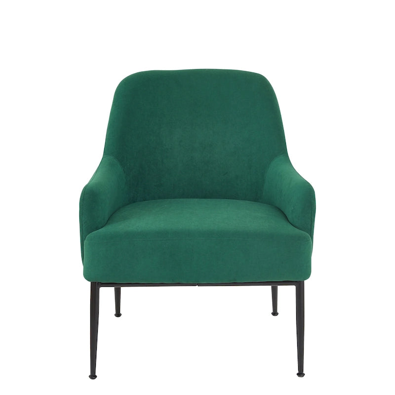 Slope Arm Mid Century Velvet Indoor Accent Chair