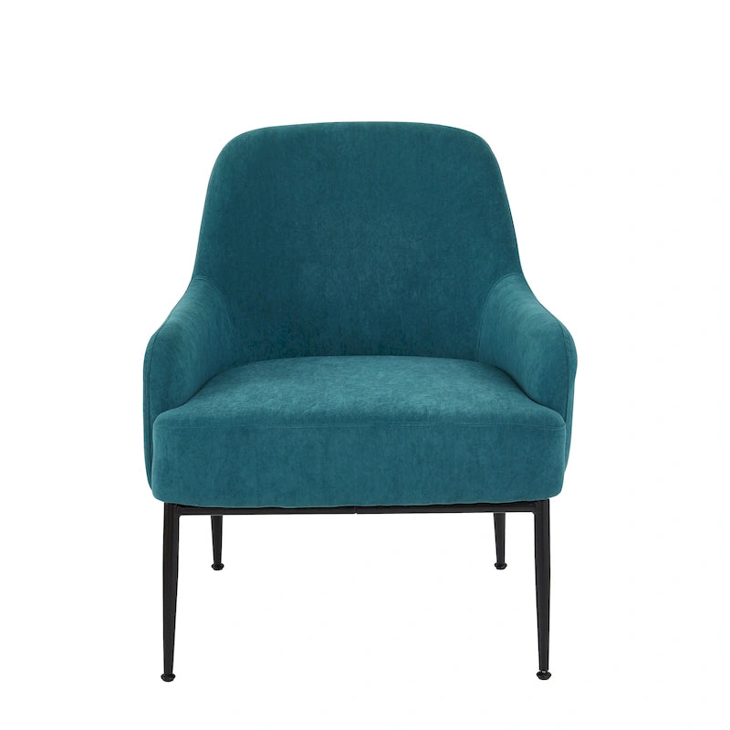 Slope Arm Mid Century Velvet Indoor Accent Chair