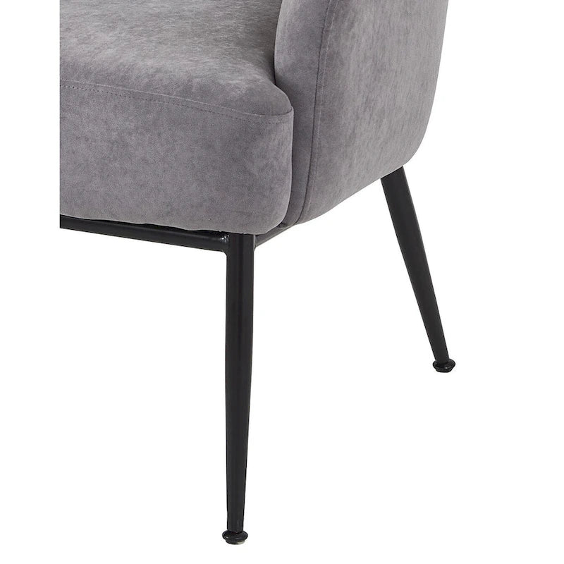 Slope Arm Mid Century Velvet Indoor Accent Chair