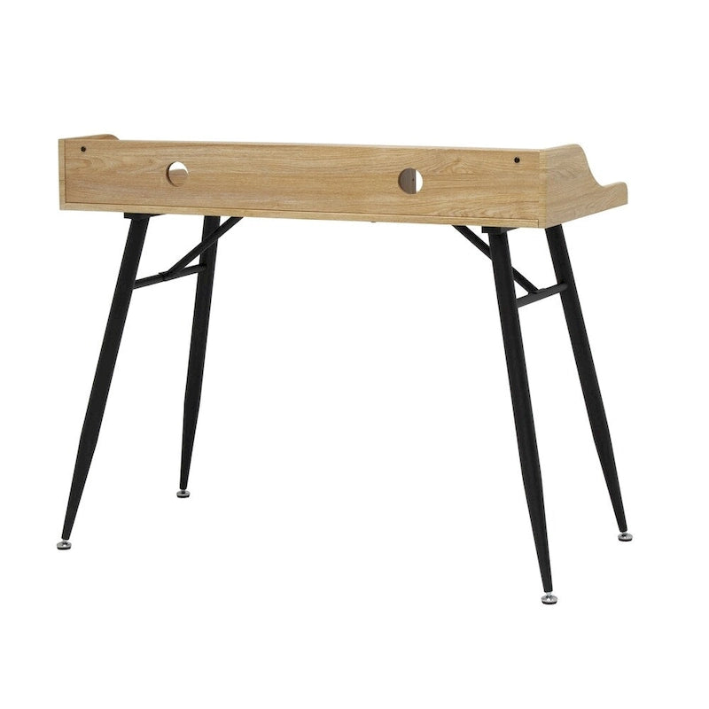 Calico Designs Woodford 45 Wide Modern, Secretary, Writing, Desk with Low Storage Hutch and Metal Tapered Legs