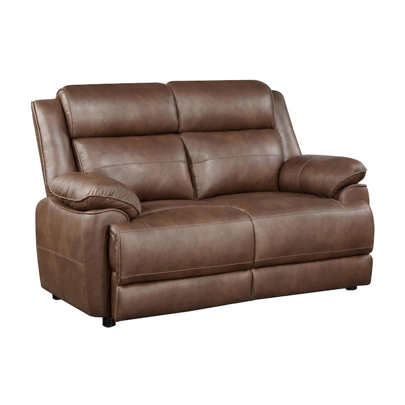 Worthington Dark Brown Upholstered 3-Piece Sofa Set
