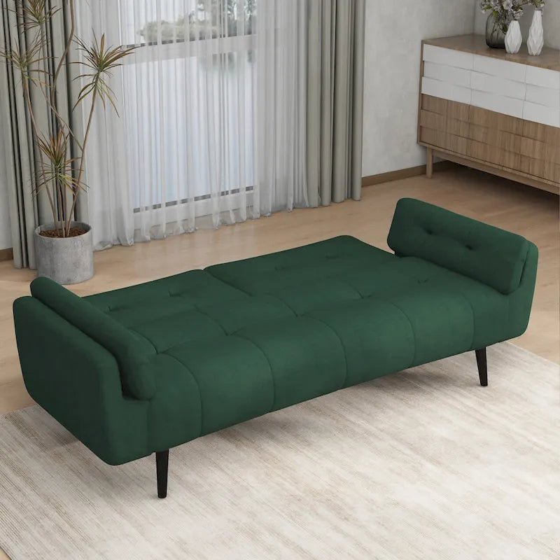 Convertible Futon Sofa Reclining Adjustable Back Couch Bed Sleeper