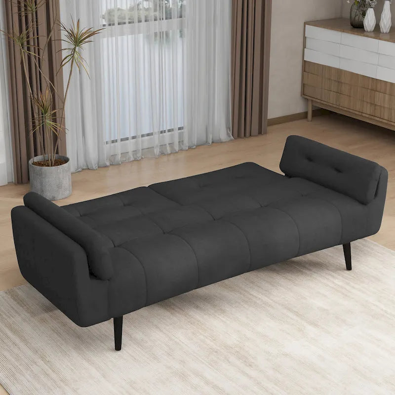 Convertible Futon Sofa Reclining Adjustable Back Couch Bed Sleeper