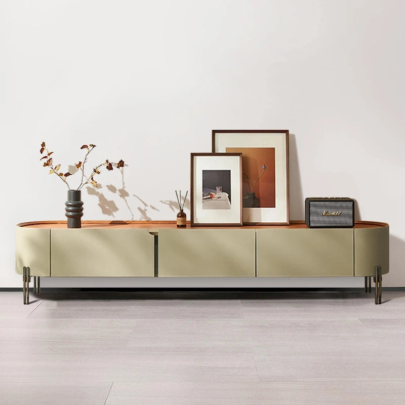 Modern TV Stand with 3 Drawers - Light Luxury Style