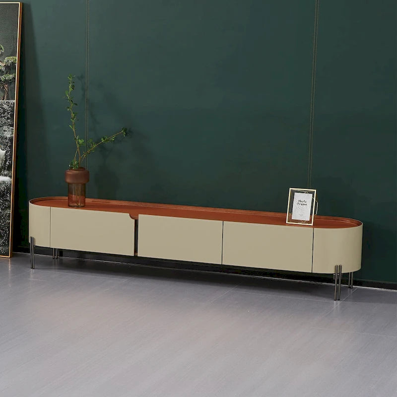 Modern TV Stand with 3 Drawers - Light Luxury Style